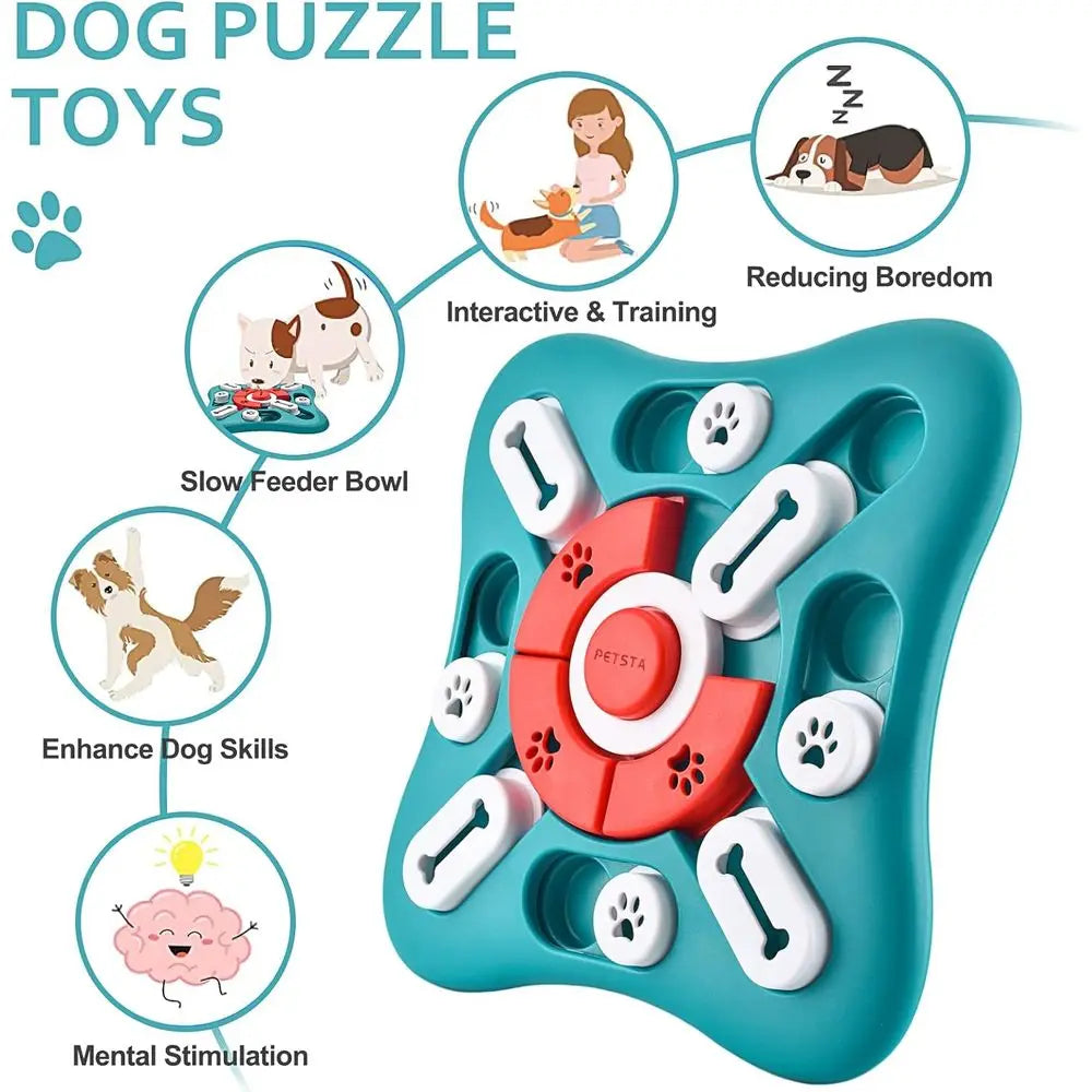 Dog Puzzle Toys Treat Dispensing Enrichment For IQ Training And Brain Stimulation