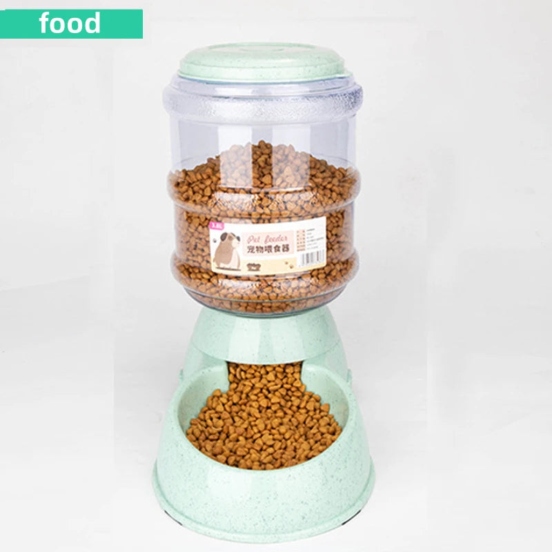 Pet Feeder Bowl With Automatic Water Dispenser For Pets