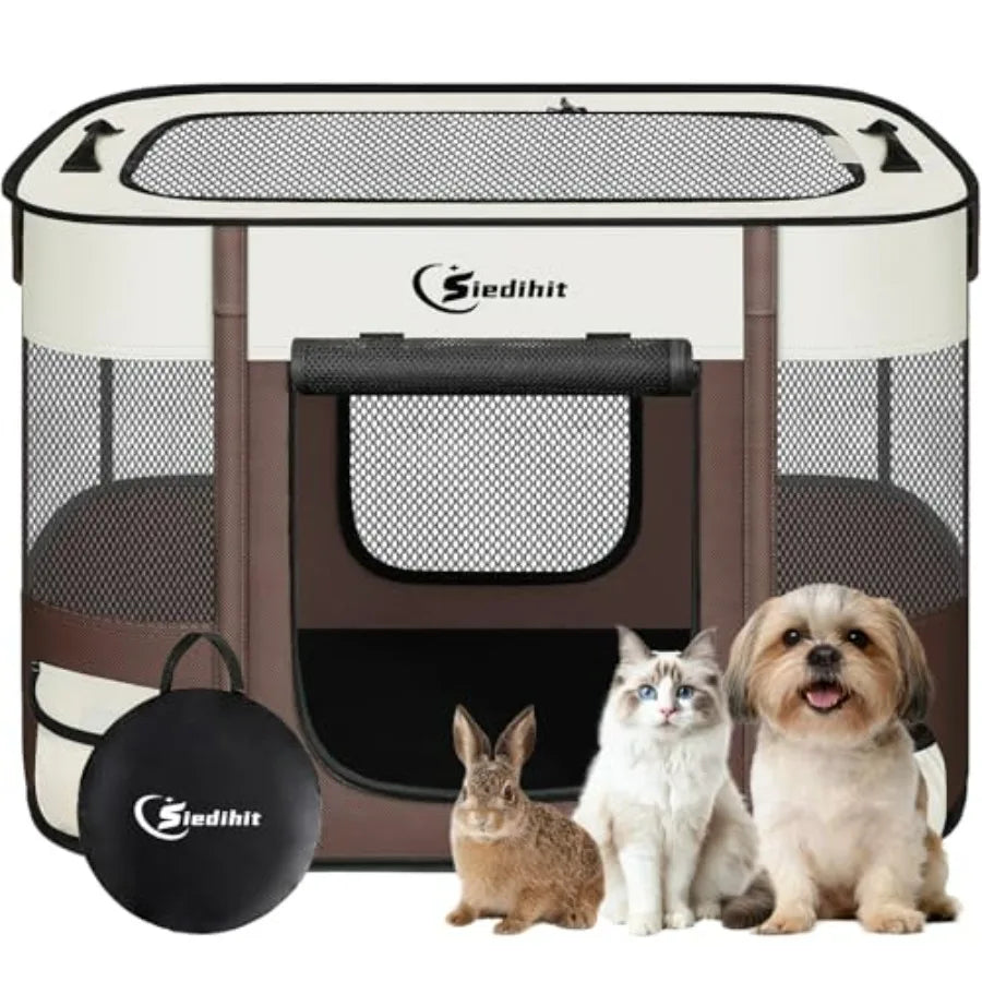 Portable Foldable Pet Playpen for Pets Indoor Outdoor Use