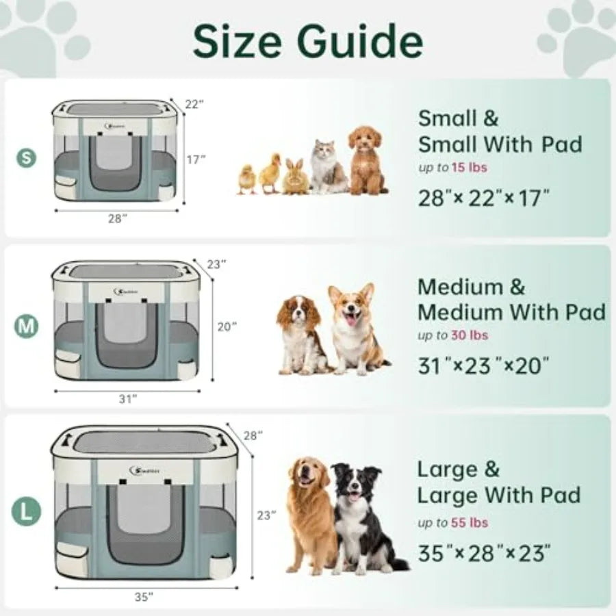 Portable Foldable Pet Playpen for Pets Indoor Outdoor Use
