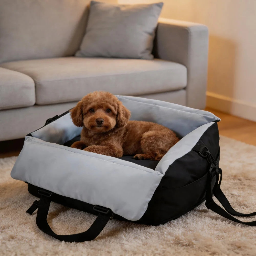 BORWART Portable Dog Car Seat Booster With Safety Belt Cover