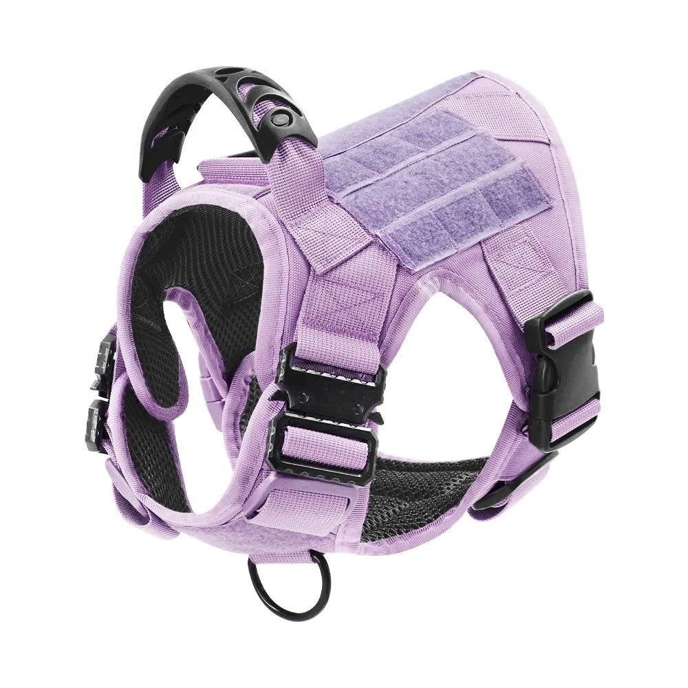 Military Camouflage Dog Harness For Large Dogs, Adjustable Tactical Vest