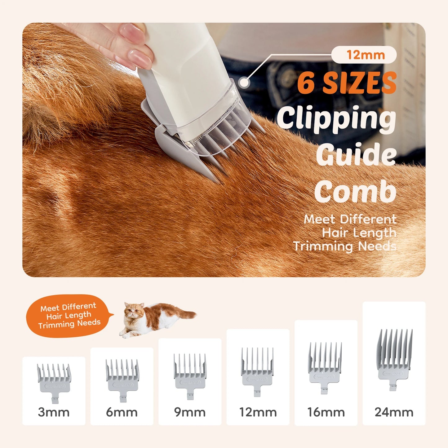 JHK Pet Grooming Vacuum Kit With Three Suction Modes