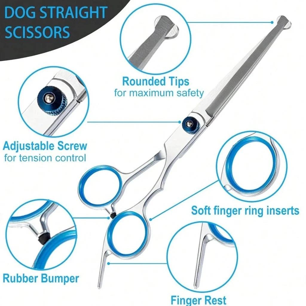 SHUYU Pet Grooming Scissors Kit Dog Cat Stainless Steel