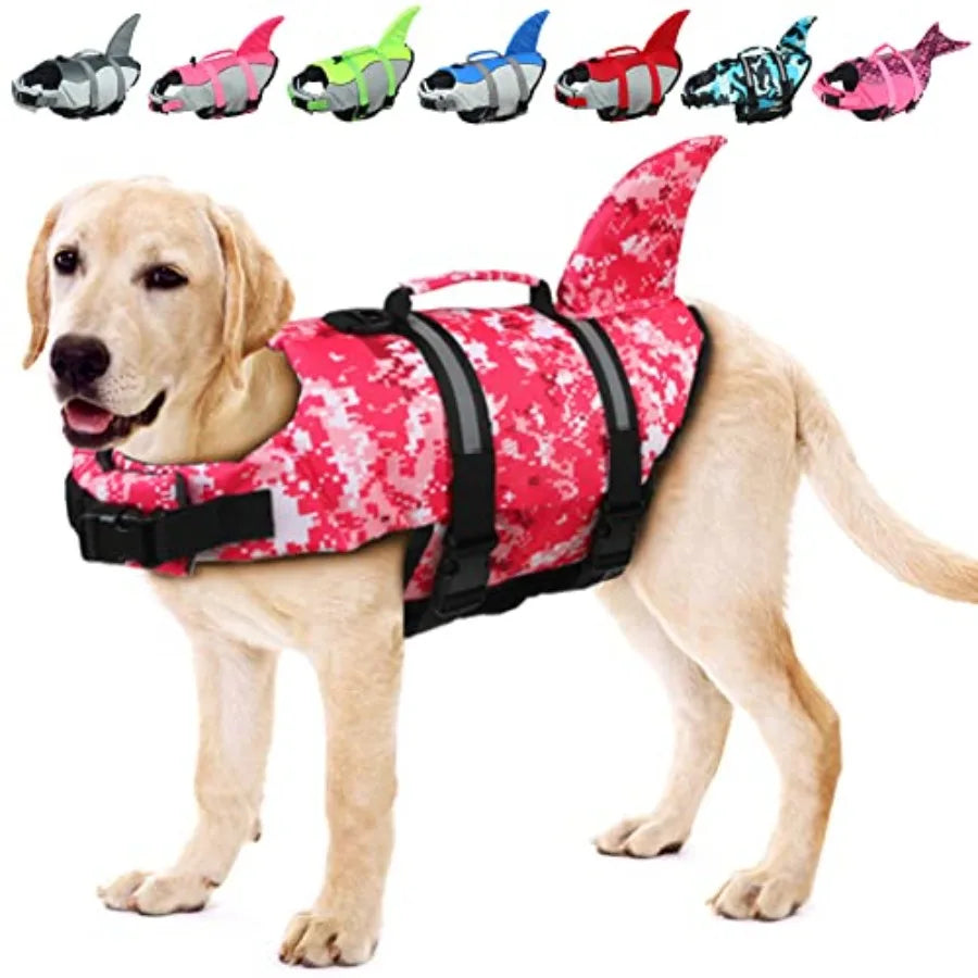 Dog Life Vest For Swimming Pet Floating Device With Lift Handle