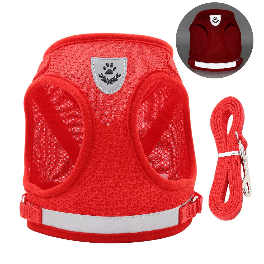 Breathable Cat Harness With Leash Anti Escape Vest For Kitten