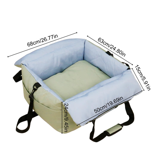 BORWART Portable Dog Car Seat Booster With Safety Belt Cover