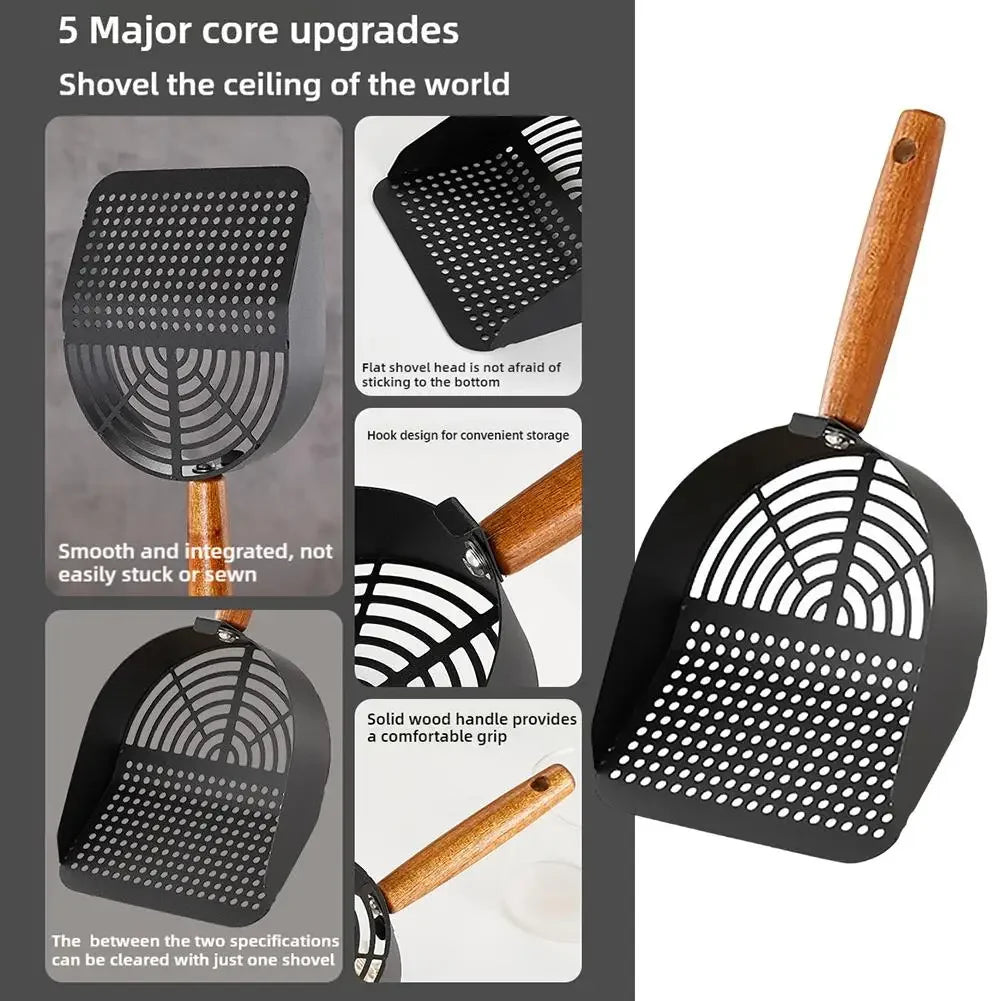 Stainless Steel Cat Litter Scoop Long Handle Cleaning Tool
