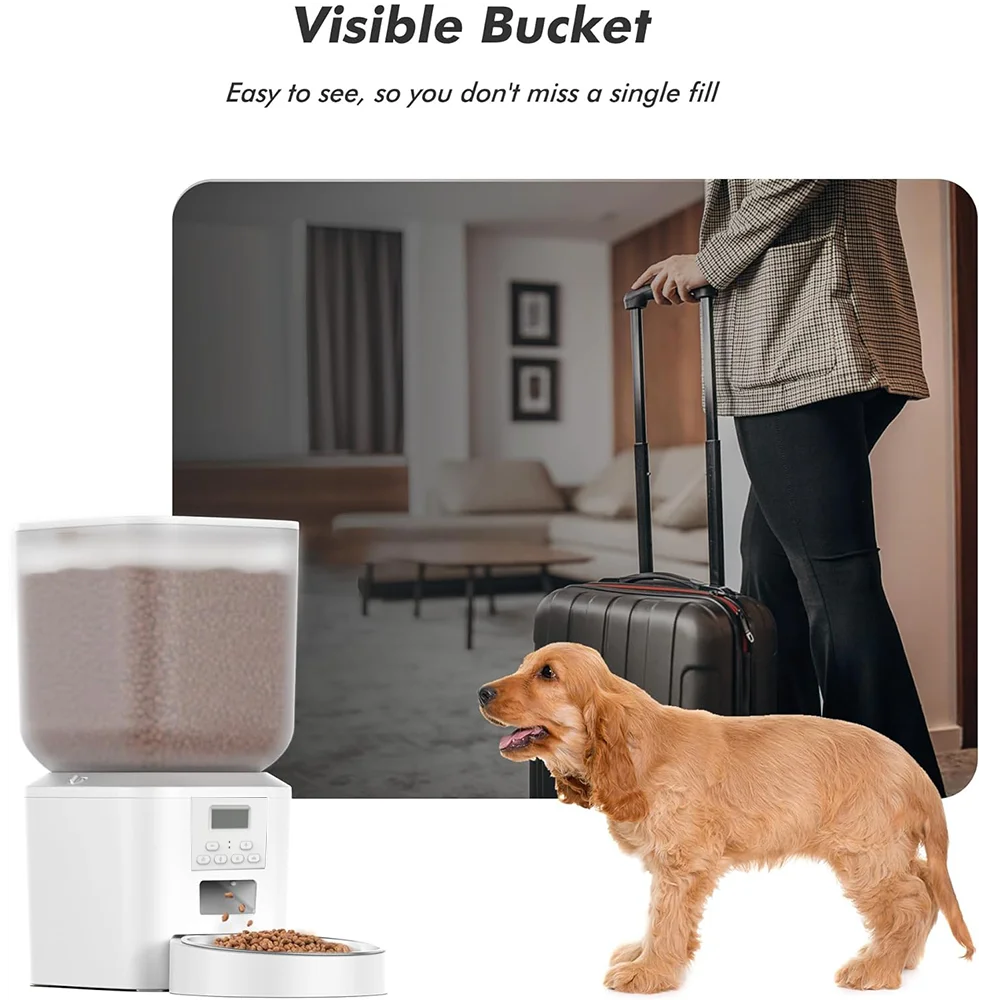 Nityers Automatic Cat Feeder With Key Control Voice Recorder