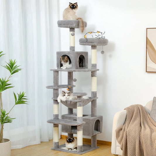 PAWZ Road Large Cat Tree Tower With Scratching Posts Condos