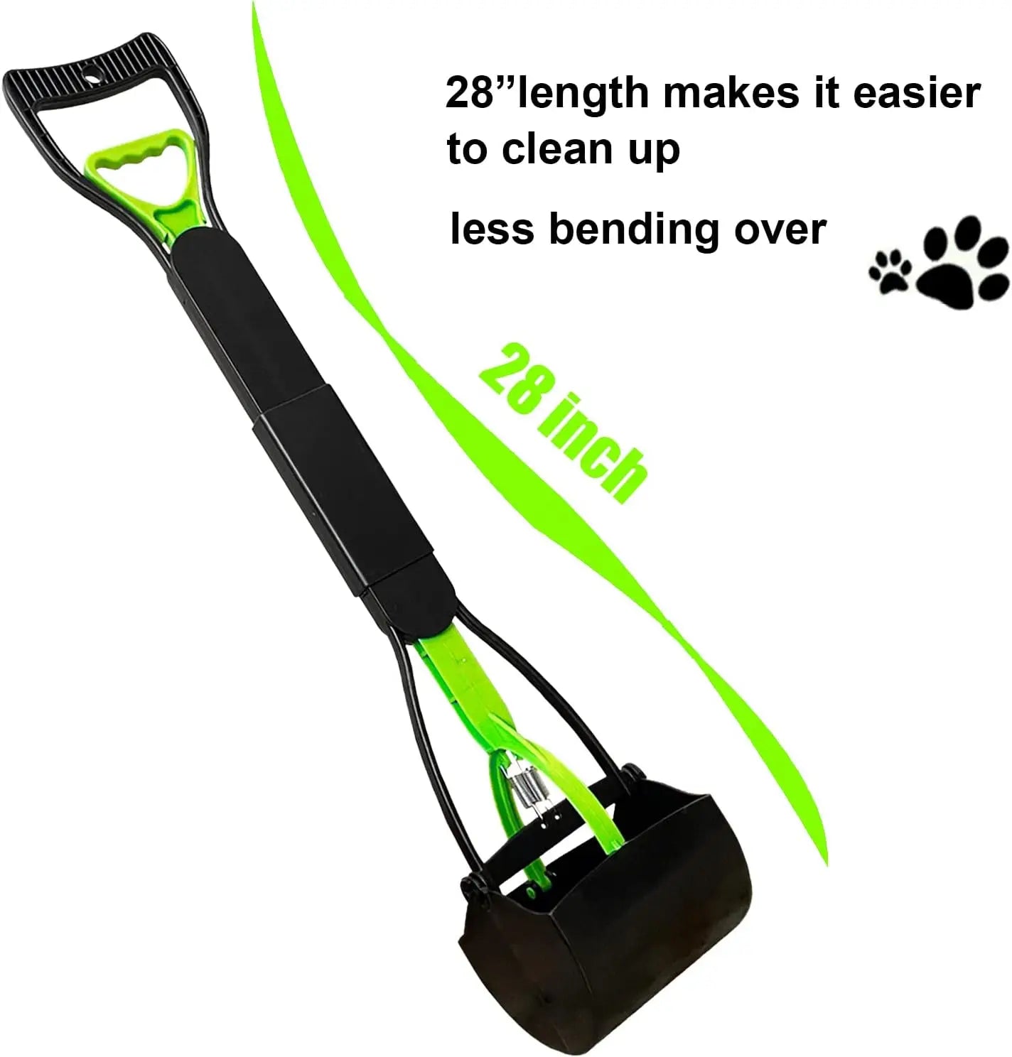 Large 28 Inch Dog Pooper Scooper For Grass And Gravel