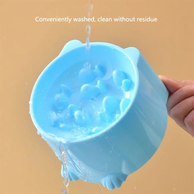 Slow Feeder Pet Bowl With Anti Choking And Puzzle Design