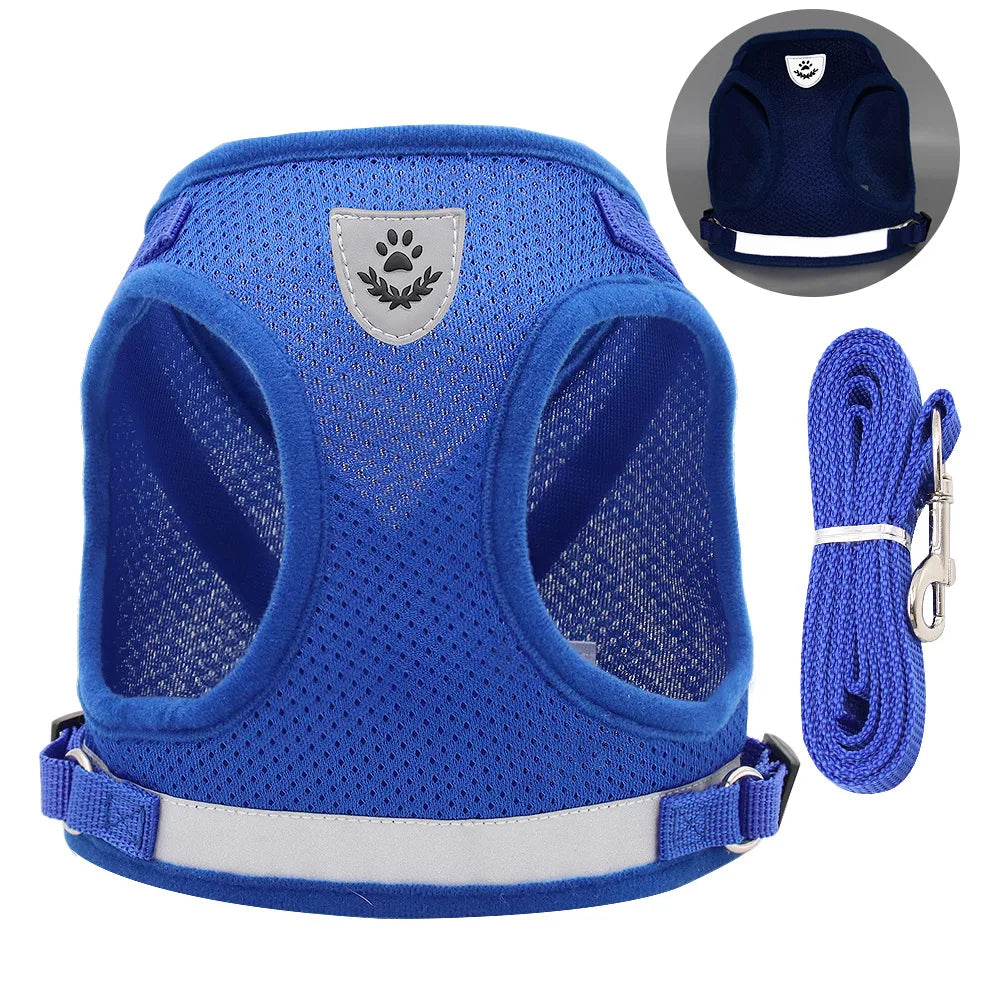 Breathable Cat Harness With Leash Anti Escape Vest For Kitten