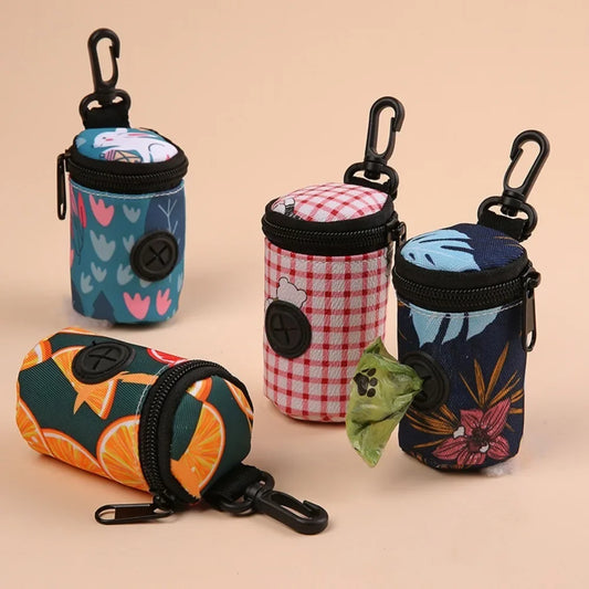 Hangable Dog Poop Bag Dispenser Portable Walking Accessory Organizer