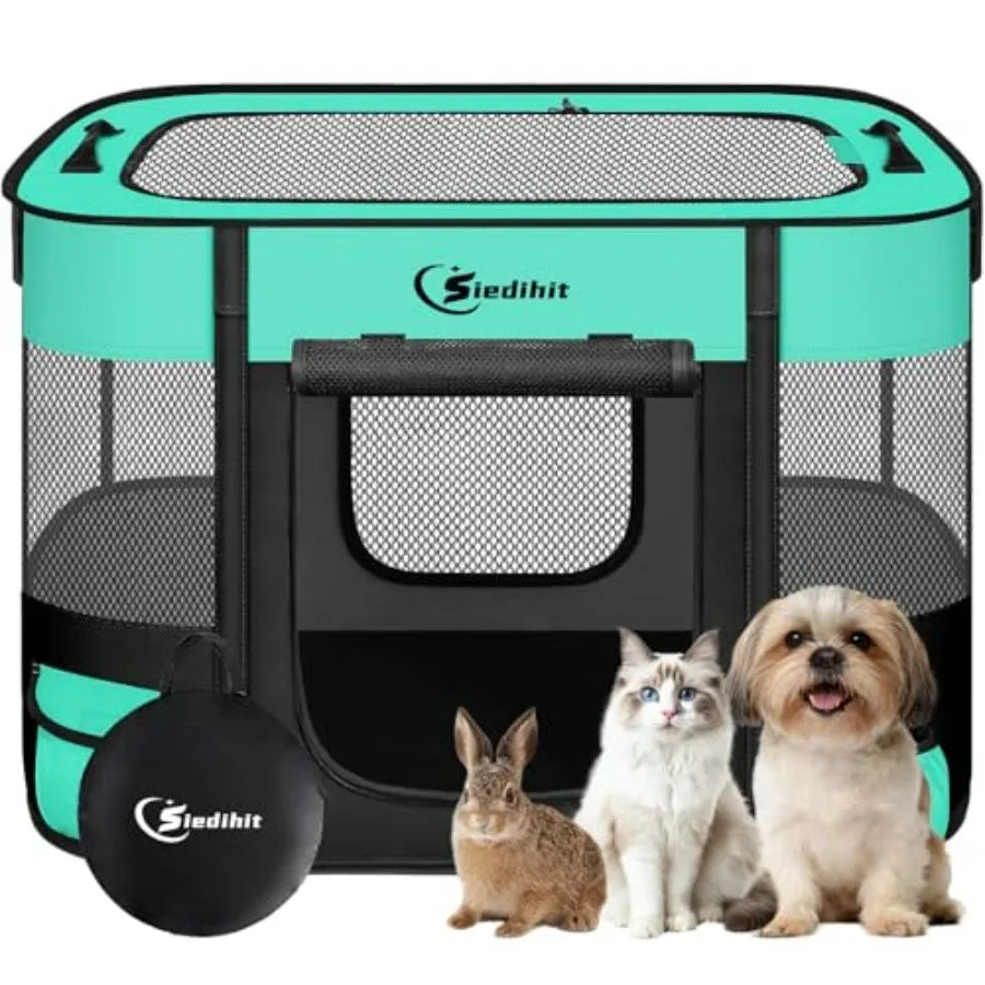 Portable Foldable Pet Playpen for Pets Indoor Outdoor Use