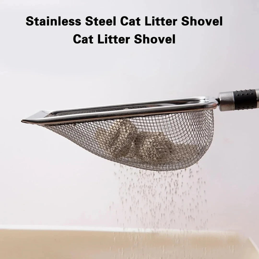 Stainless Steel Cat Litter Scoop, Durable, Easy Cleaning, Ergonomic Handle