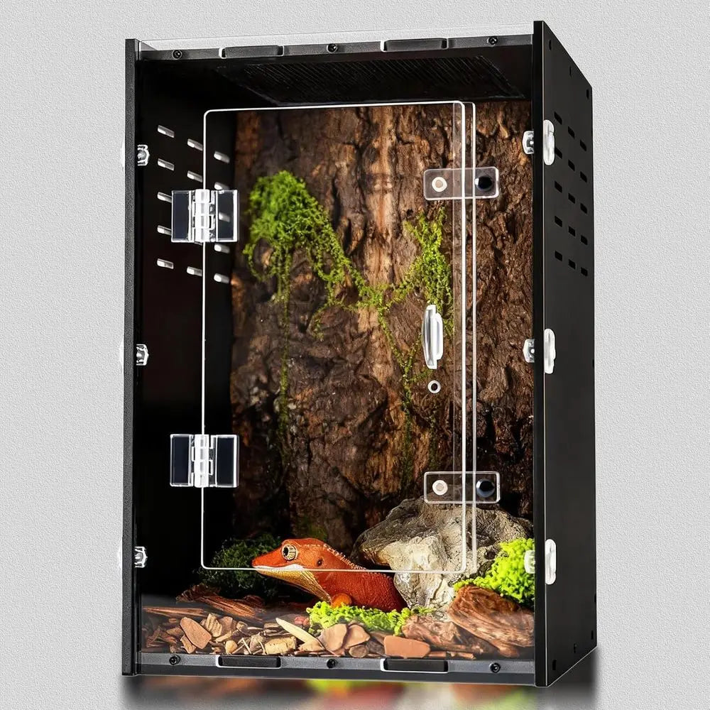 Ventilated PVC Gecko Reptile Enclosure With Acrylic Door