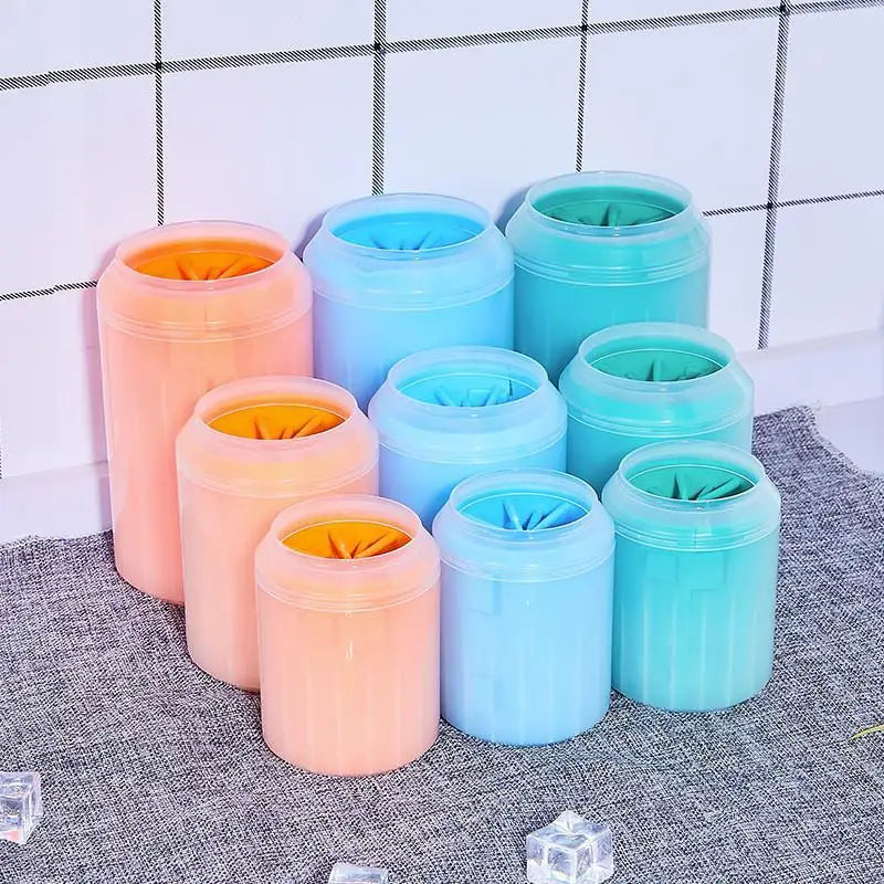 Dzomnok Soft Silicone Pet Foot Wash Cup Paw Cleaning Brush