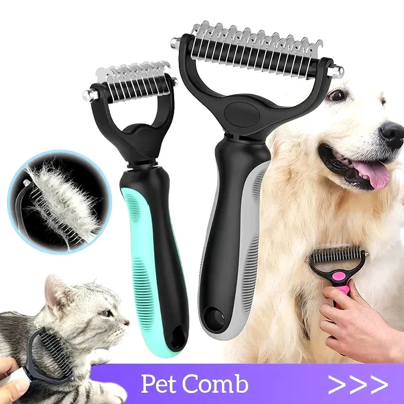 Pet Hair Removal Comb For Cats And Dogs Grooming Deshedding Tool