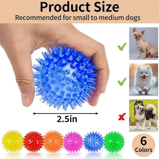 Squeaky Spiky Dog Balls Teething Puppy Toys Floating Pool Ball