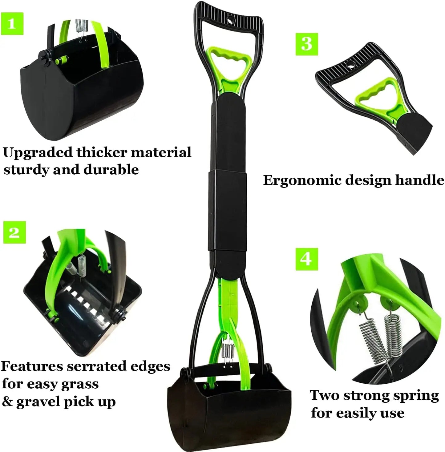 Large 28 Inch Dog Pooper Scooper For Grass And Gravel