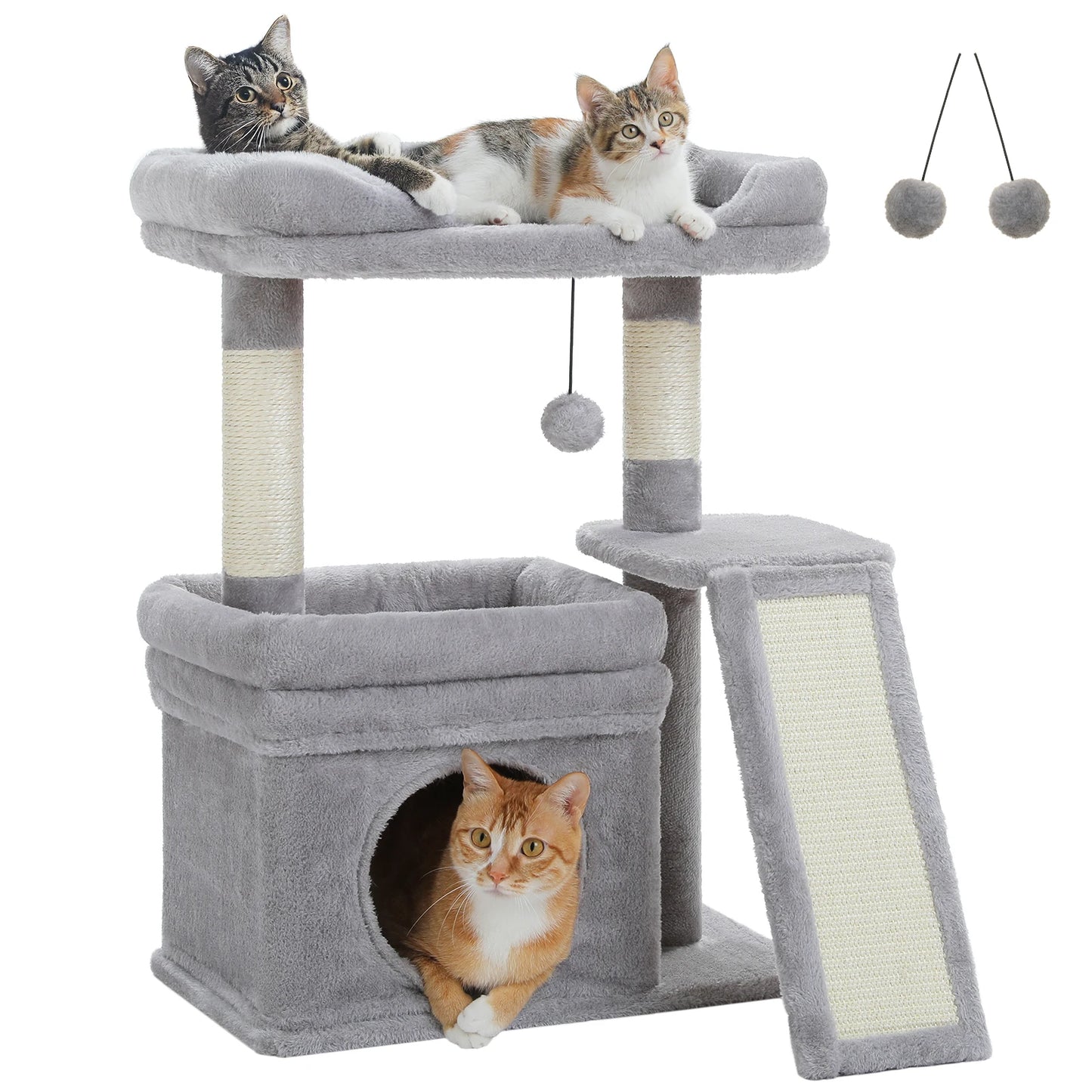 PEQULTI Cat Tree 3-Tier Indoor Tower With Private Condo