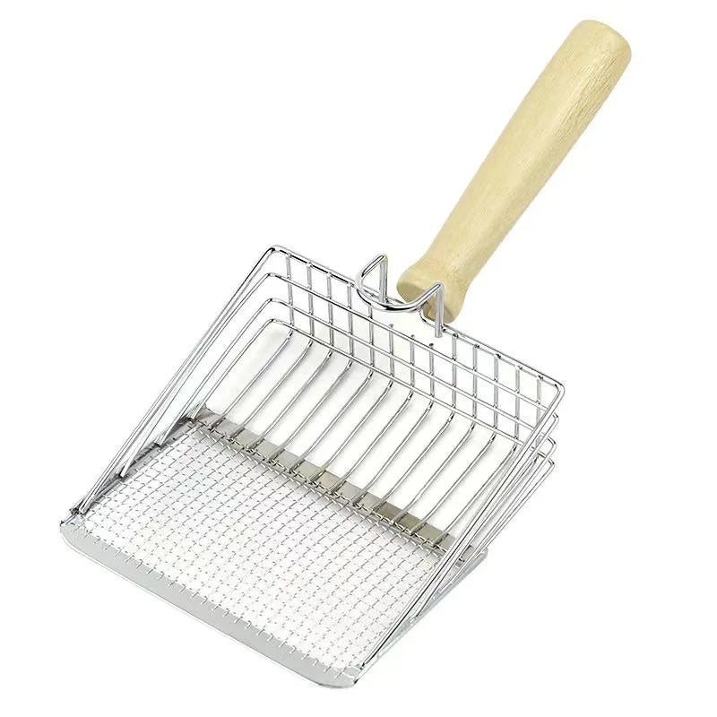 Stainless Steel Cat Litter Scoop 2 in 1 Mesh Cleaner