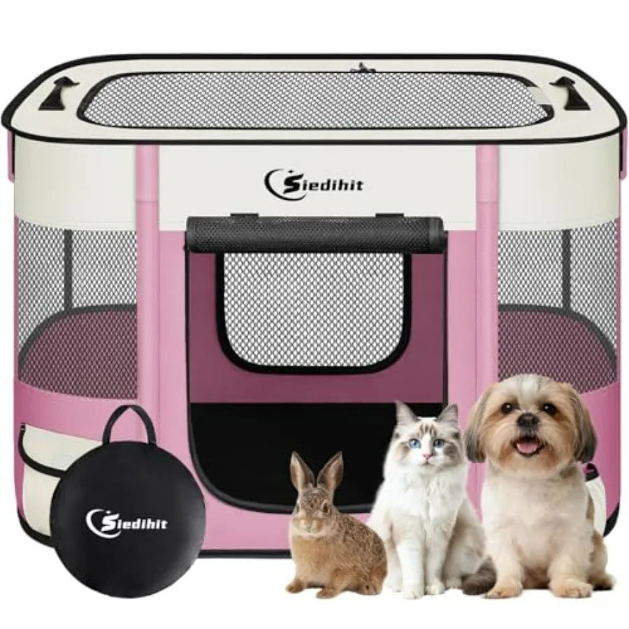 Portable Foldable Pet Playpen for Pets Indoor Outdoor Use