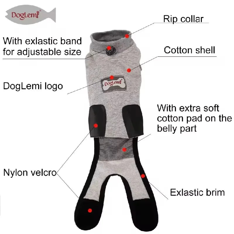 Cat Postoperative Recovery Suit Breathable Neutering Vest