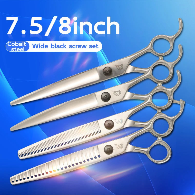 KEEP BEAUTY Dog Grooming Scissors Set Stainless Steel Straight Curved