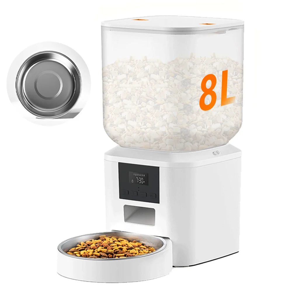 Nityers Automatic Cat Feeder With Key Control Voice Recorder