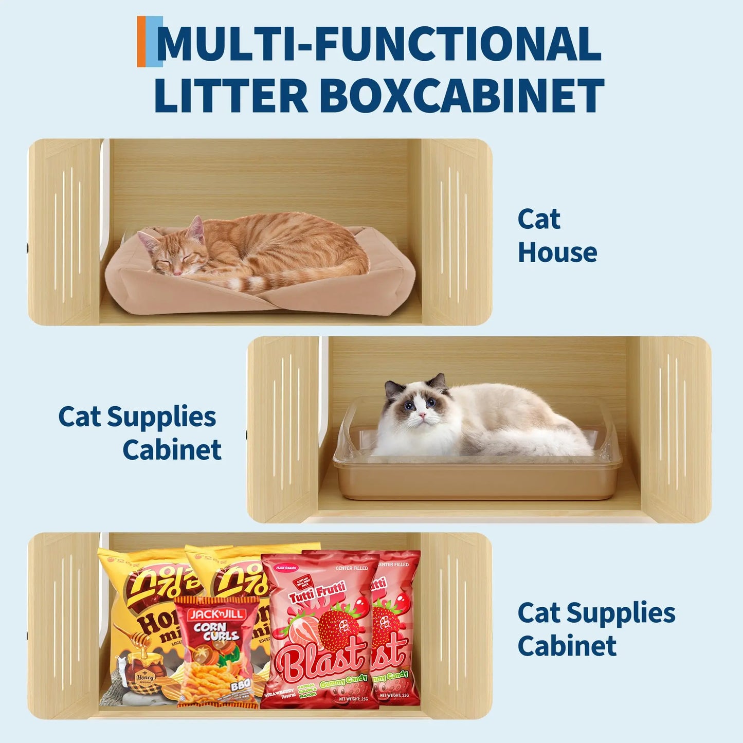 Studyset Cat Tree With Litter Box Enclosure And Hammock