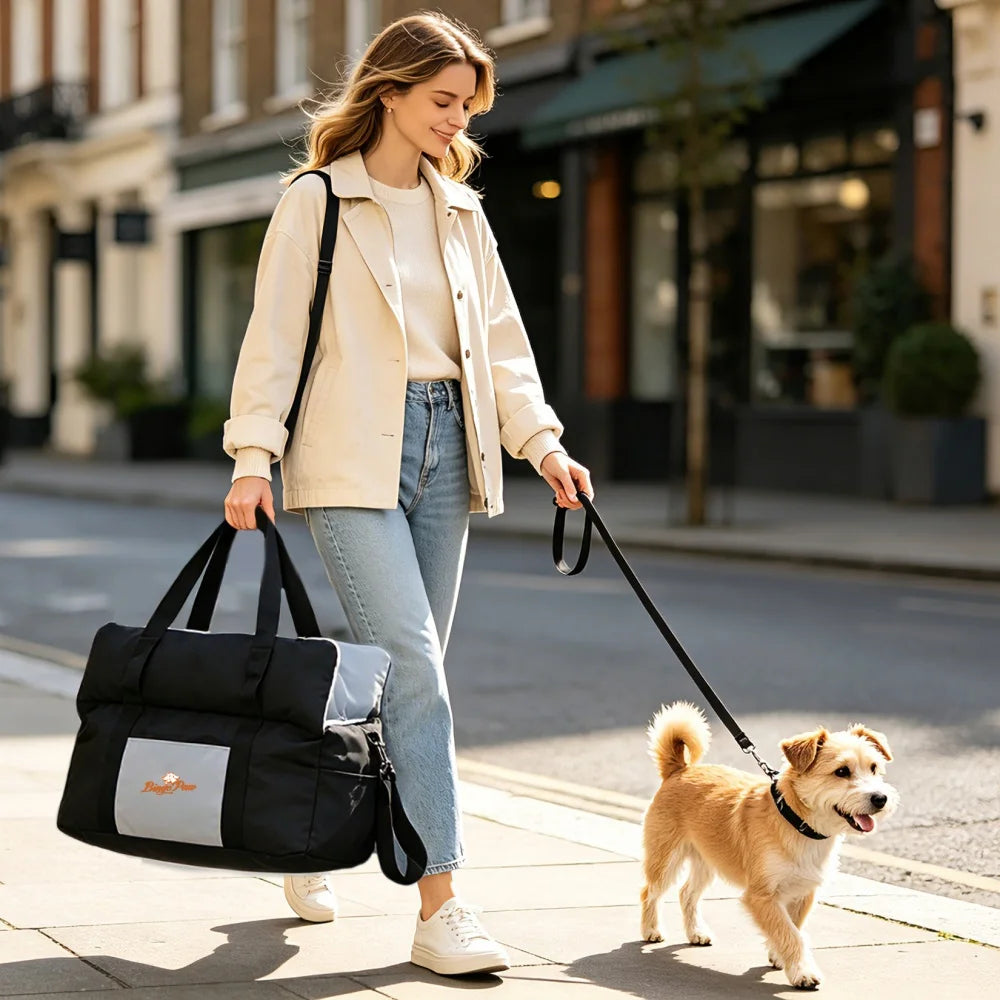 BORWART Portable Dog Car Seat Booster With Safety Belt Cover
