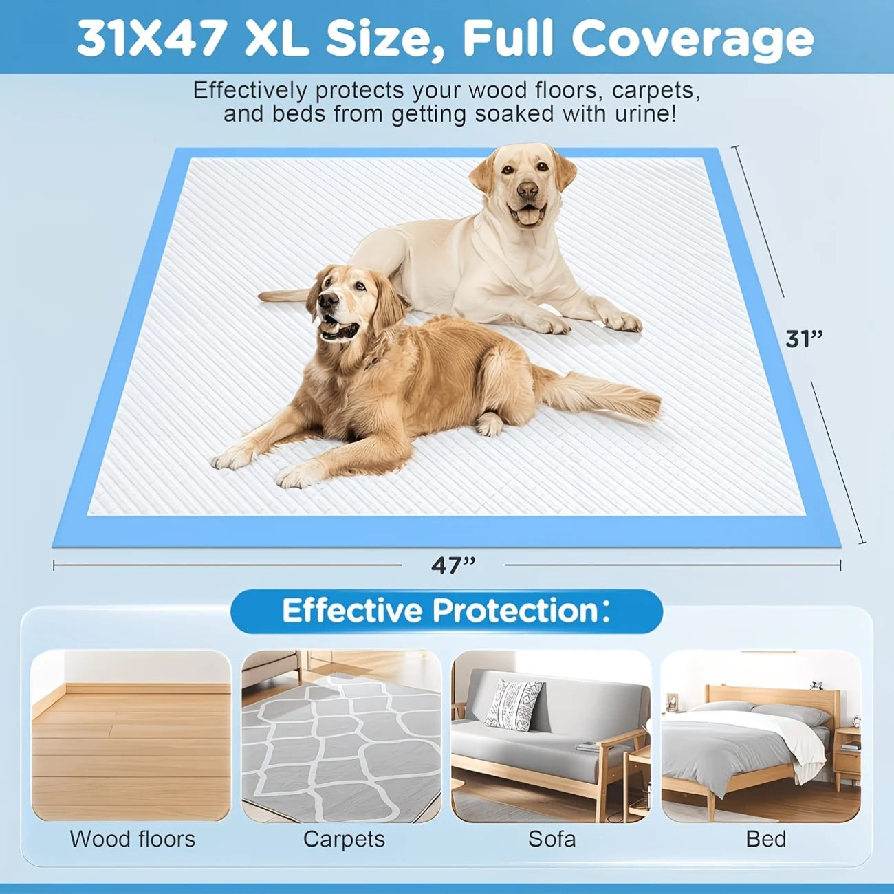 Ultra Absorbent Quick Dry Dog Pee Pad For Housebreaking