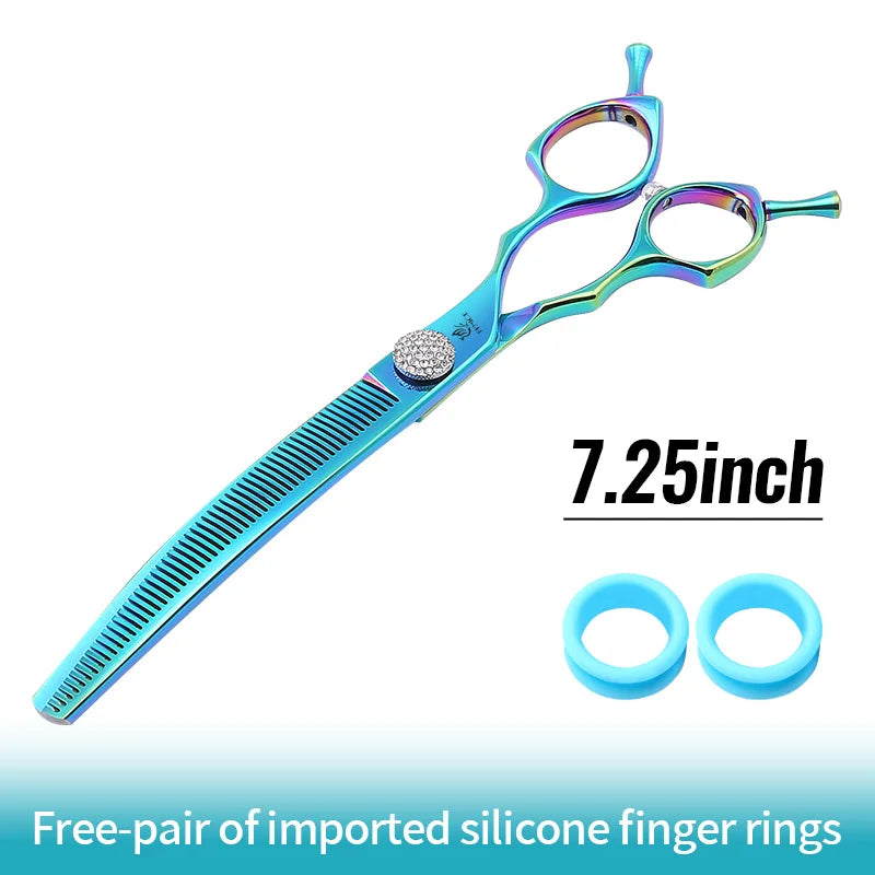 Fenice Diamond Screw Curved Chunker Pet Grooming Scissors JP440C