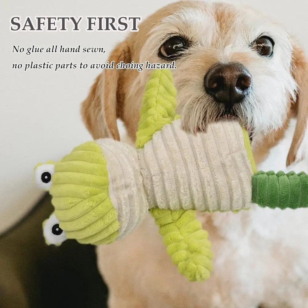 5 Pack Squeaky Plush Dog Toys Bundle Assorted Animal Toys