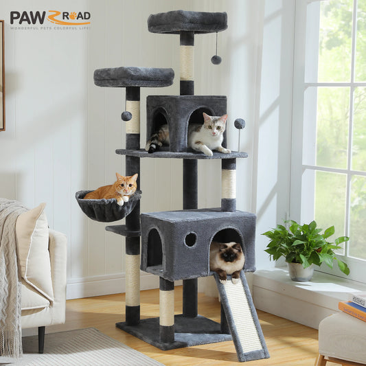 PAWZ Road Five-Level Cat Tree Tower With Sisal Scratching