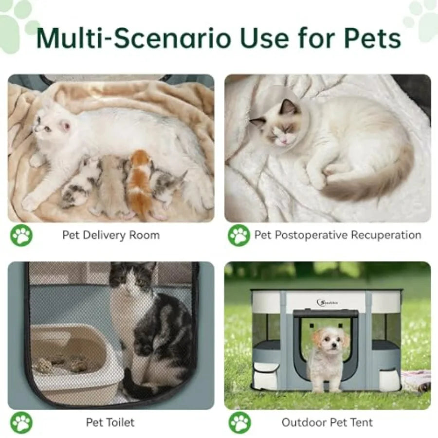 Portable Foldable Pet Playpen for Pets Indoor Outdoor Use