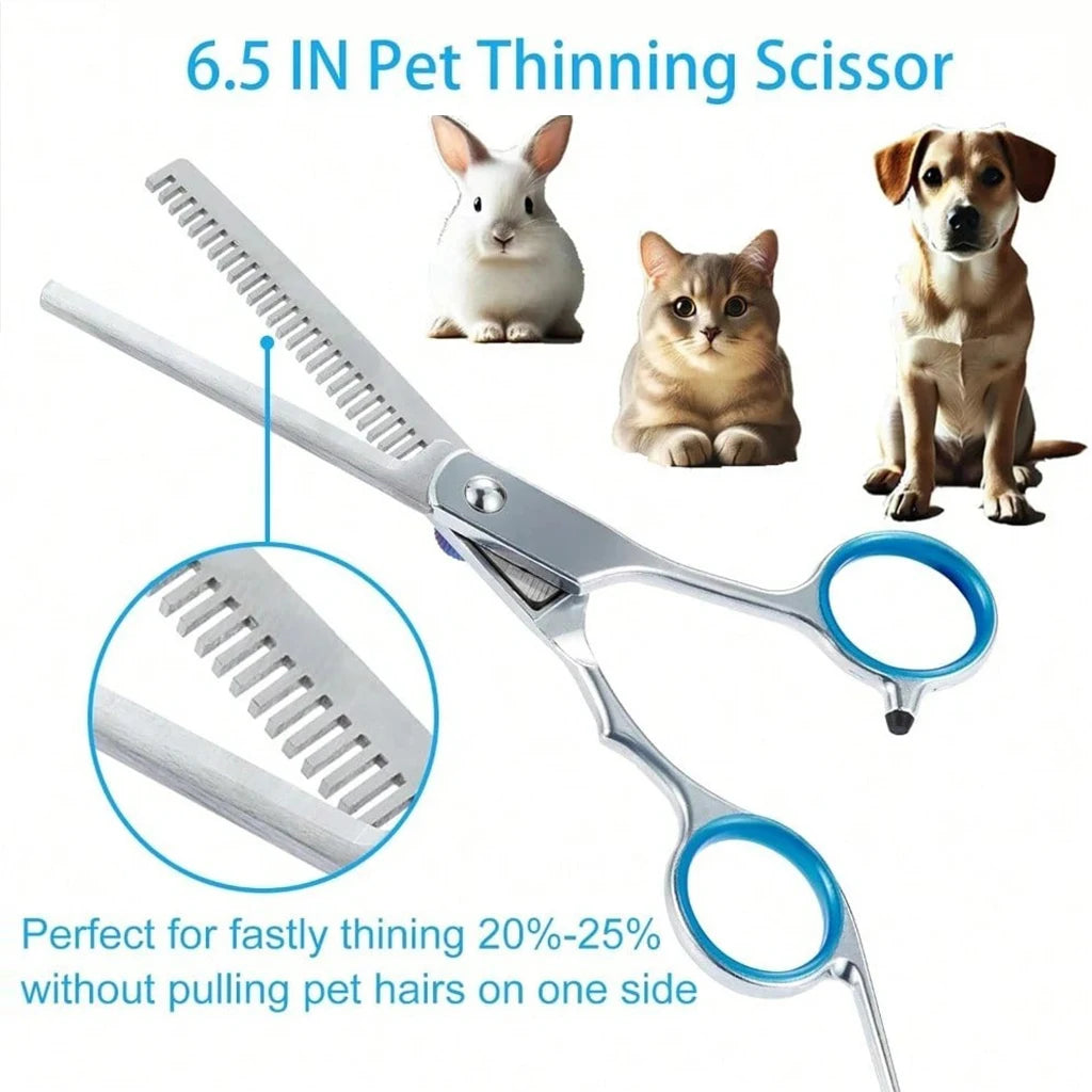SHUYU Pet Grooming Scissors Kit Dog Cat Stainless Steel