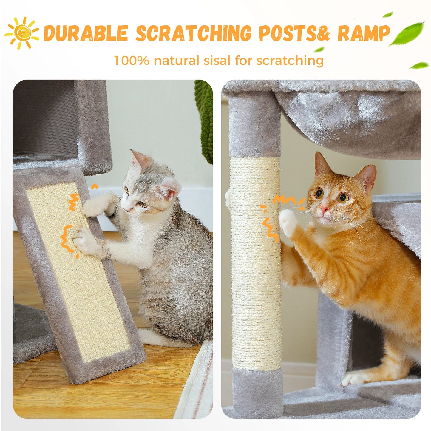 PAWZ Road Large Cat Tree Multi Level Tower With Condos