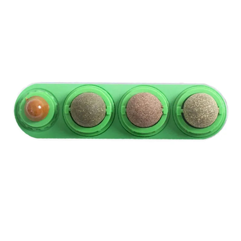 Rotating Catnip Silver Vine Ball Toy For Teeth Cleaning