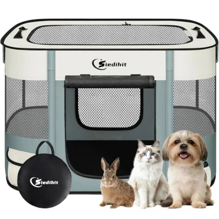 Portable Foldable Pet Playpen for Pets Indoor Outdoor Use