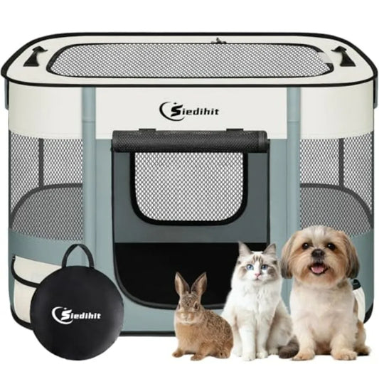 Portable Foldable Pet Playpen for Pets Indoor Outdoor Use