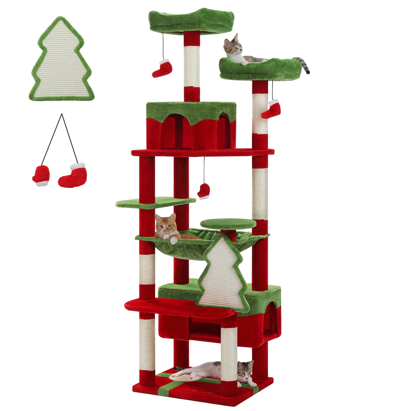 PAWZ Road Large Cat Tree Tower With Scratching Posts Condos
