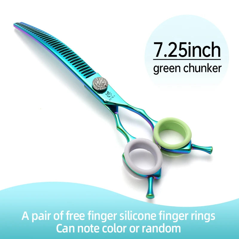 Fenice Diamond Screw Curved Chunker Pet Grooming Scissors JP440C