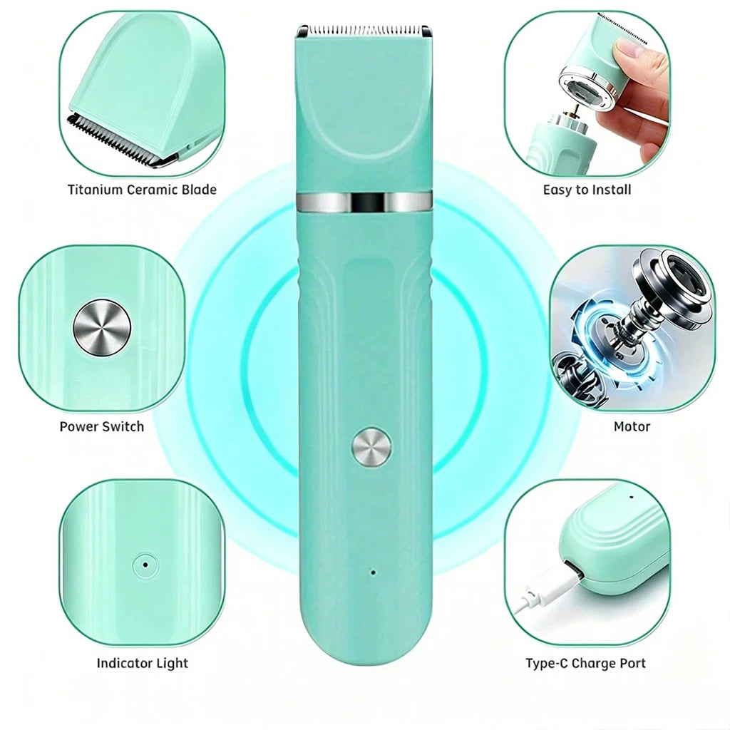 SHUYU 4-In-1 Pet Hair Clipper Cordless Grooming Kit