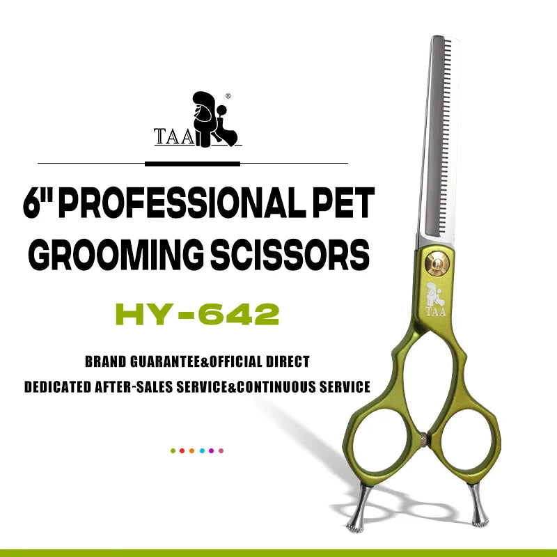 TAA Professional Grooming Scissors for Dogs and Cats 440C Steel