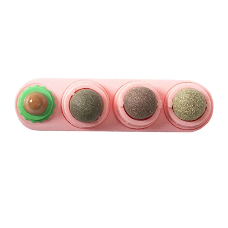 Rotating Catnip Silver Vine Ball Toy For Teeth Cleaning