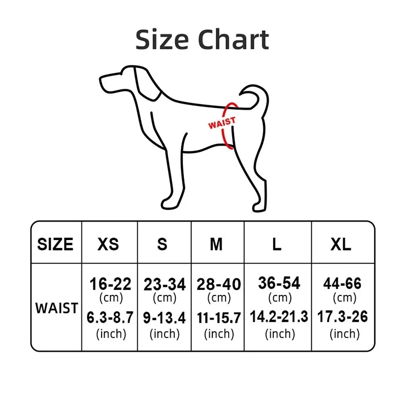 Portable Dog Poop Collection Pants Washable Diaper With Disposable Bags
