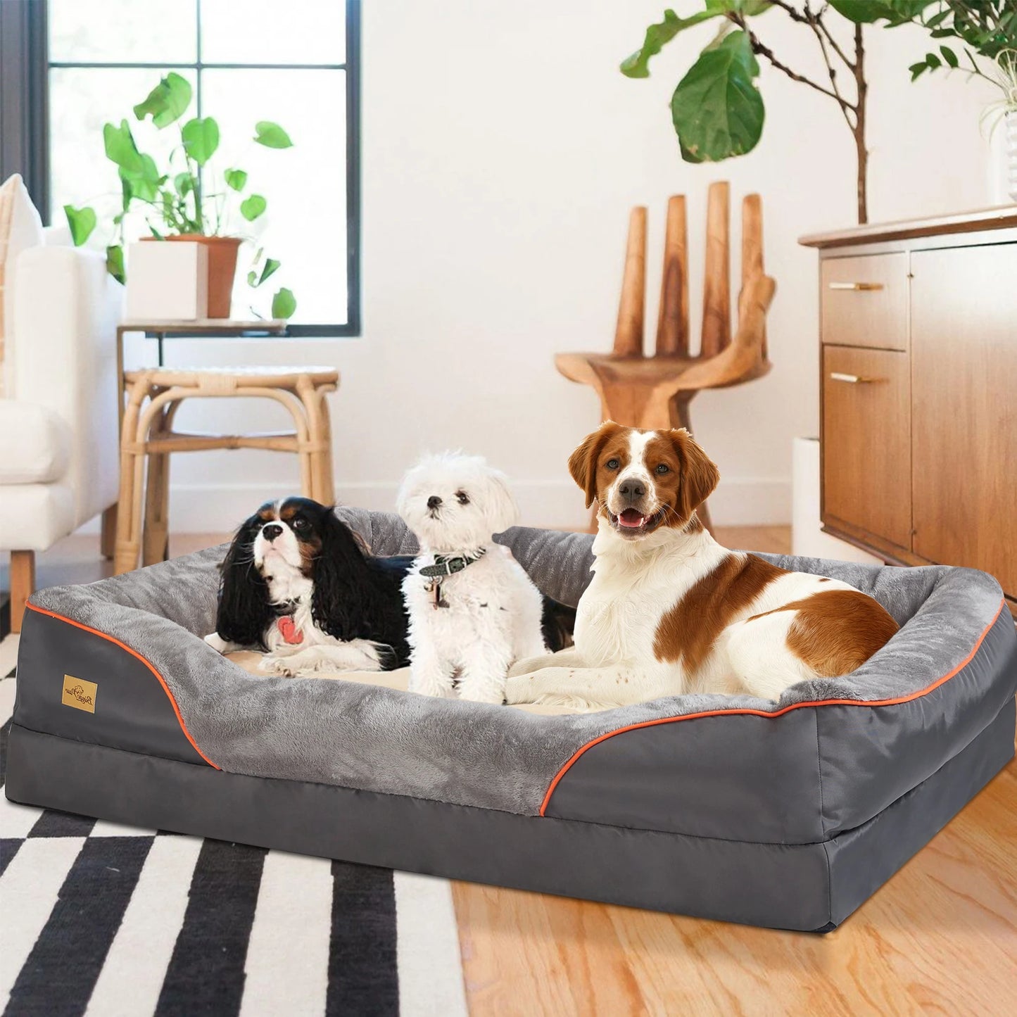 BINGOPAW Orthopedic Dog Bed With Soft Foam And Removable Cover
